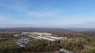 größtes Warenlager DHL Staufenberg, ein Luftbild
