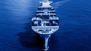 Rhenus Klimalabel Containerschiff