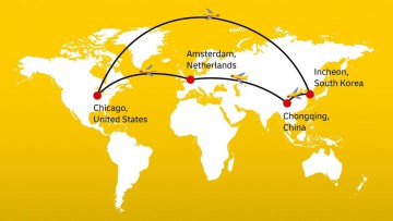 DHL Global Forwarding: Neuer Luftfrachter verbindet drei Kontinente