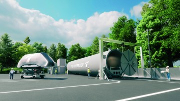 24 Meter lang ist die Hyperloop-Teströhre der TUM in Ottobrunn, die Kapsel wiegt acht Tonnen