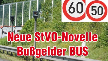 Neue StVO-Novelle: Bußgelder Bus