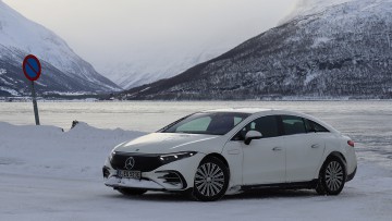 Mercedes EQS: Elektrisch um die winterliche Ostsee