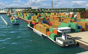 Hafen Rotterdam: Binnenschiffe müssen künftig Landstrom beziehen 