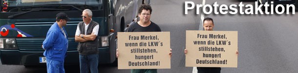 Brandenburg: Protest gegen Spritpreise und Mauterhöhung