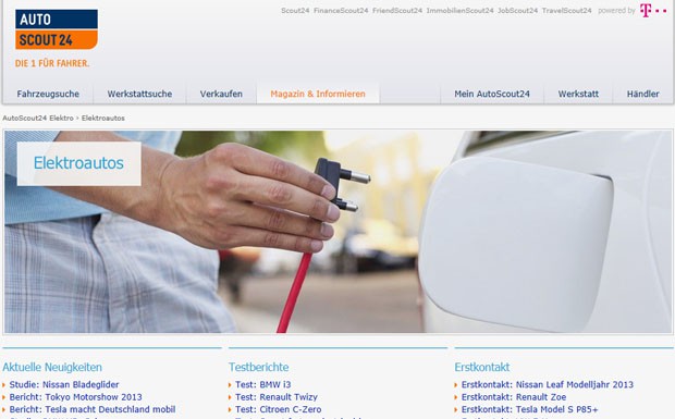 Autoscout24: Neues Portal für Elektromobilität