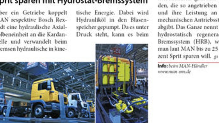 Scania als Hydrostat-Kehrmaschine