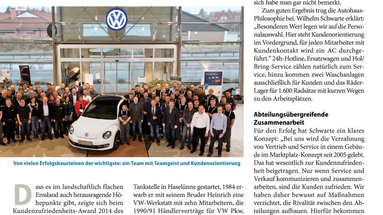 TÜV Rheinland Award 2014: Spitzenleistung im Emsland