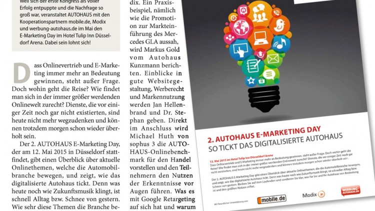 2. Autohaus E-Marketing Day: Digitale Denkanstöße