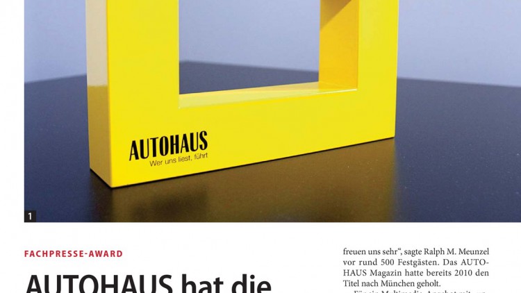 Fachpresse-Award: AUTOHAUS hat die "Beste Website"