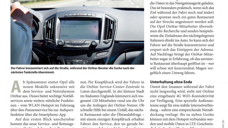 Opel OnStar: Schnelle Notfallhilfe