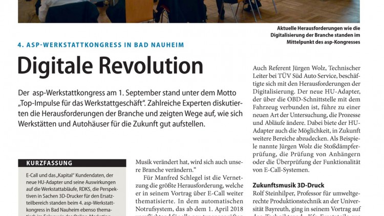 4. asp-Werkstattkongress in Bad Nauheim: Digitale Revolution