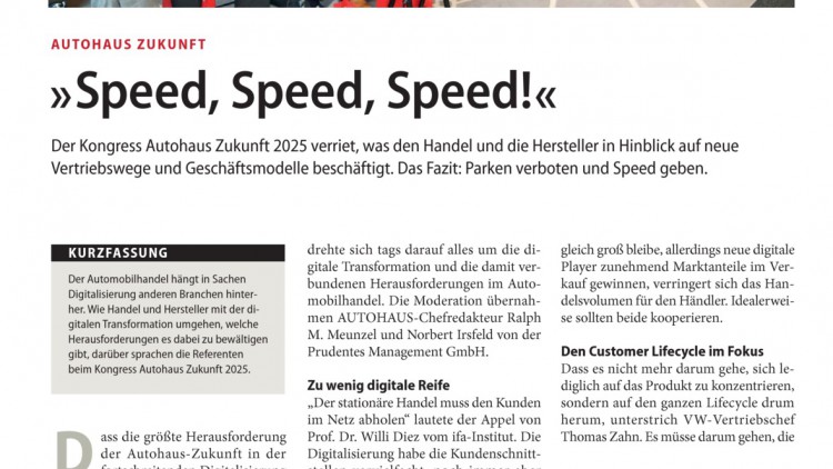 Autohaus Zukunft: "Speed, Speed, Speed!"