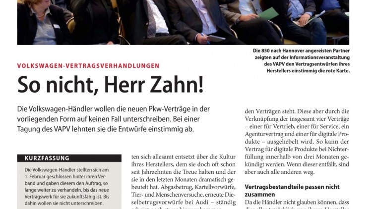 Volkswagen-Vertragsverhandlungen: So nicht, Herr Zahn!