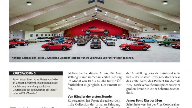 Toyota Collection in Köln eröffnet: 70 Modelle aus fünf Jahrzehnten
