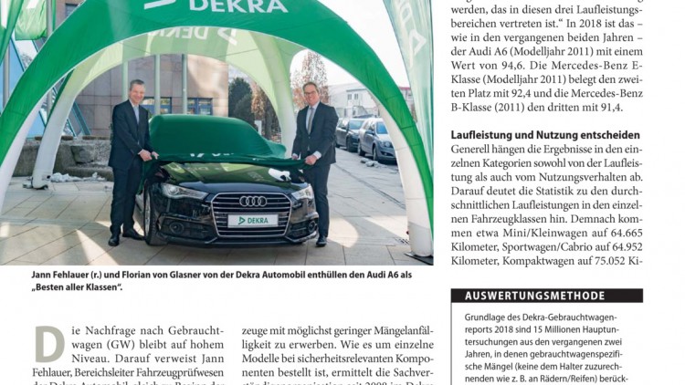 Dekra-Gebrauchtwagenreport 2018: Kopf-an-Kopf-Rennen