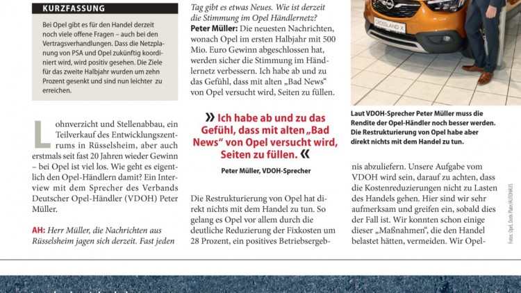 Das sagt der Opel-Händlerverband: "Insgesamt ist noch Luft nach oben"
