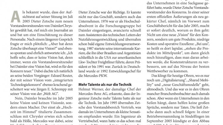 Porträt: Dieter Zetsche - Macher statt Visionär
