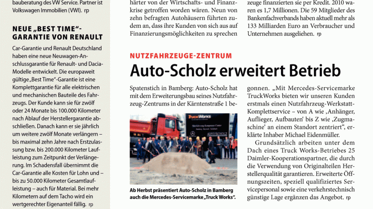 Ausgabe 09/2012: Auto-Scholz erweitert Betrieb