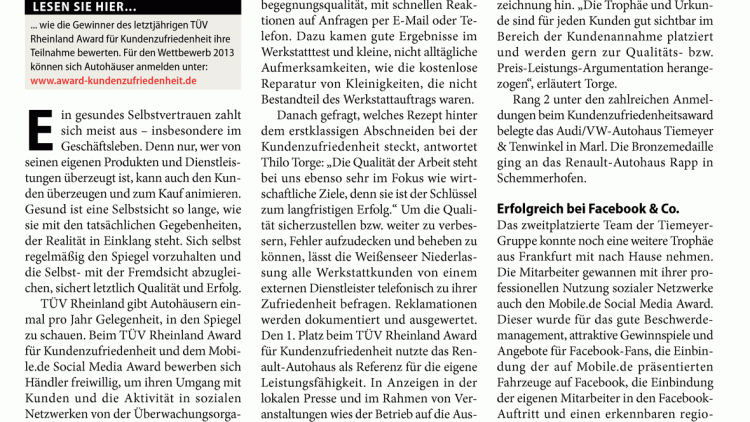 Ausgabe 06/2013: Blick in den Spiegel