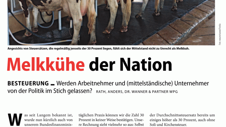 Ausgabe 05/2013: Melkkühe der Nation