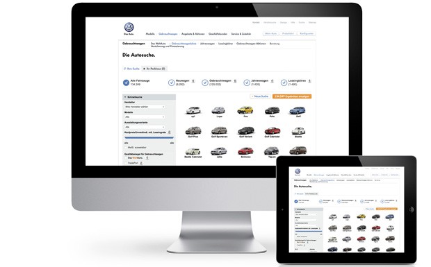 Volkswagen vereinfacht die digitale Autosuche