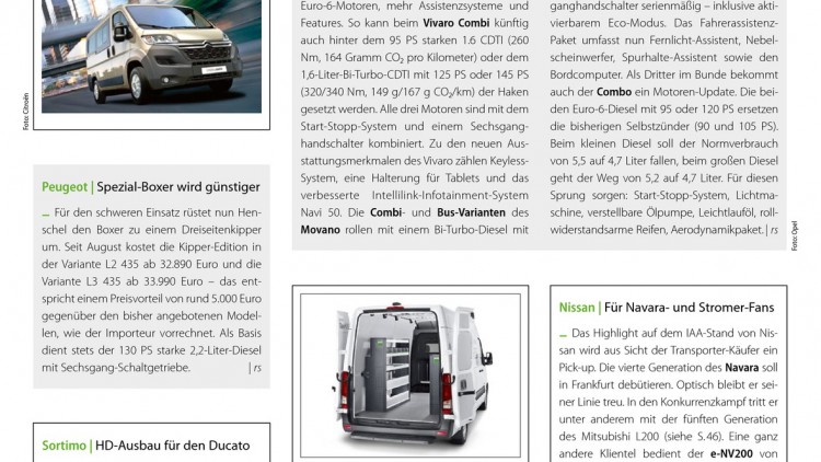 Opel: Motoren-Updates für den Vivaro Combi, Movano und den Combo