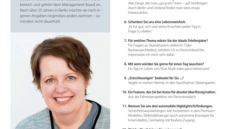 Fünfzehn Fragen: Helene Lindh Leiterin Marketing & Finanzen Carano Software Solutions "Es tut gut, sich und seine Ansichten jeden Tag in Frage zu stellen"
