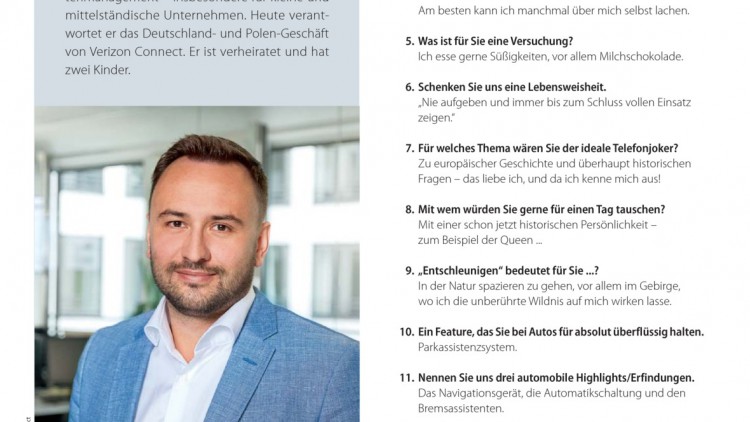 Fünfzehn Fragen: Krzysztof Kuros Director of Sales Germany & Poland Verizon Connect - "Nie aufgeben und immer bis zum Schluss vollen Einsatz zeigen."