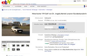 Am Rande: Merkels altes Auto bei Ebay