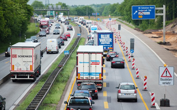 A7-Baustelle: Überholverbot für Lkw wieder in Kraft