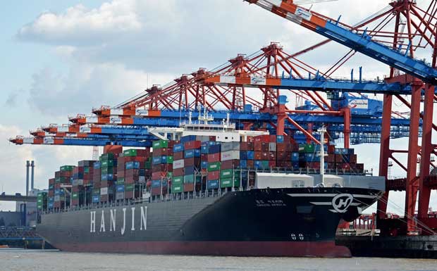 Schiffe kriselnder Hanjin-Reederei werden in den USA entladen