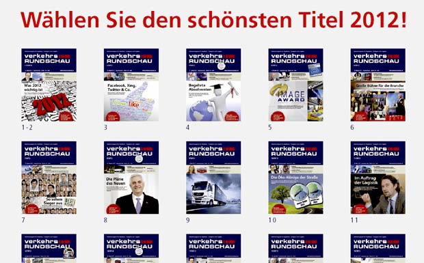 Gewinnspiel: Wahl des VerkehrsRundschau-Titelbildes des Jahres