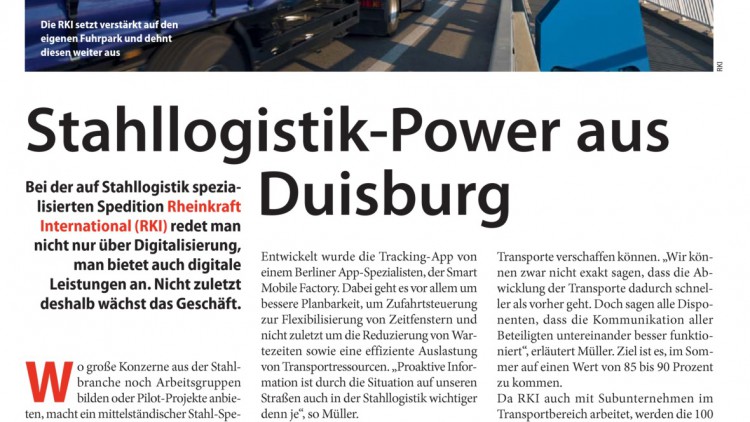 Stahllogistik-Power aus Duisburg