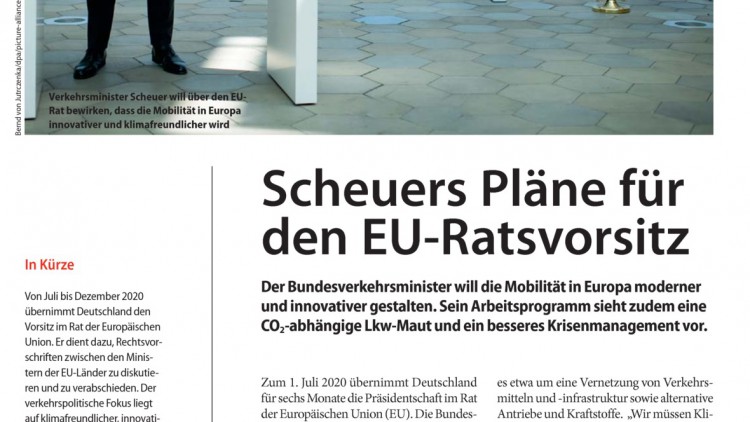 Scheuers Pläne für den EU-Ratsvorsitz
