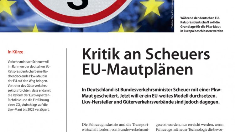 Kritik an Scheuers EU-Mautplänen