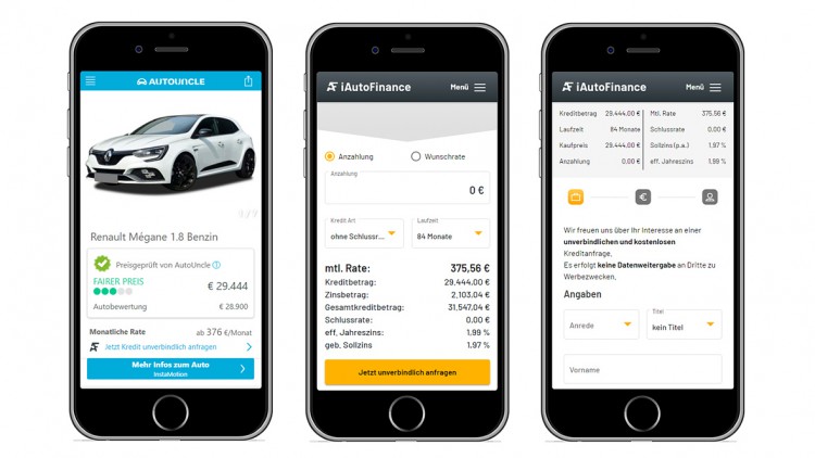 Kooperation: AutoUncle mit digitaler Kreditantragsstrecke
