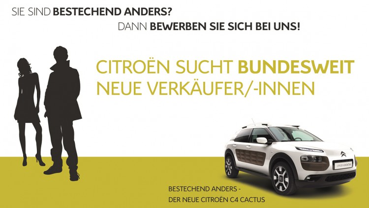 Jobkampagne: Citroën sucht Verkaufsprofis