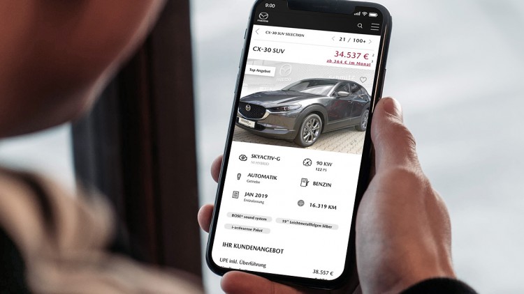 "FindMyMazda": Update für digitale Fahrzeugbörse