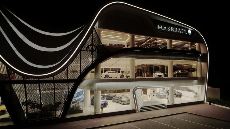 Größter Maserati-Showroom der Welt: Schwungvoller Auftritt