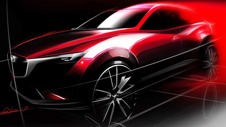 Neues Mini-SUV: Erste Skizze vom Mazda CX-3