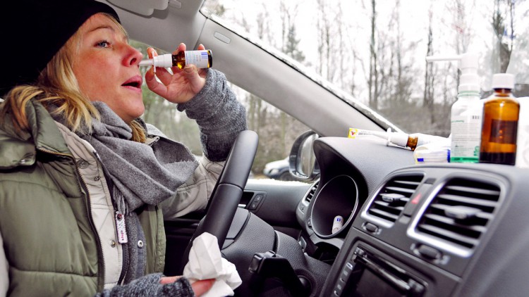 Autofahren mit Grippe: Besser fahren lassen