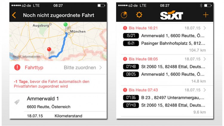 Fahrtenbuch: Sixt bringt neue App auf den Markt