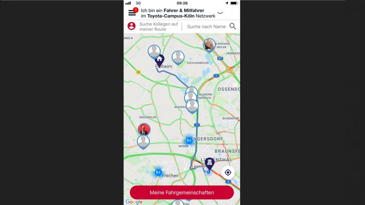 Neue Pendler-App: Toyota erleichtert Gemeinschaftsfahren