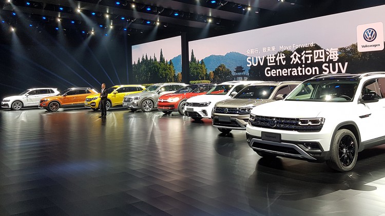 Automarkt China: VW kündigt SUV-Offensive an