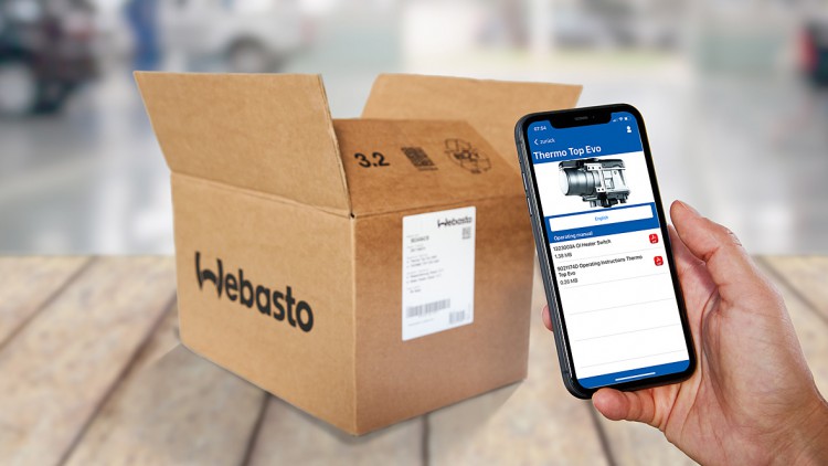 Webasto-App: Mobiler Zugang zu Produkt- und Einbaudokumentationen 