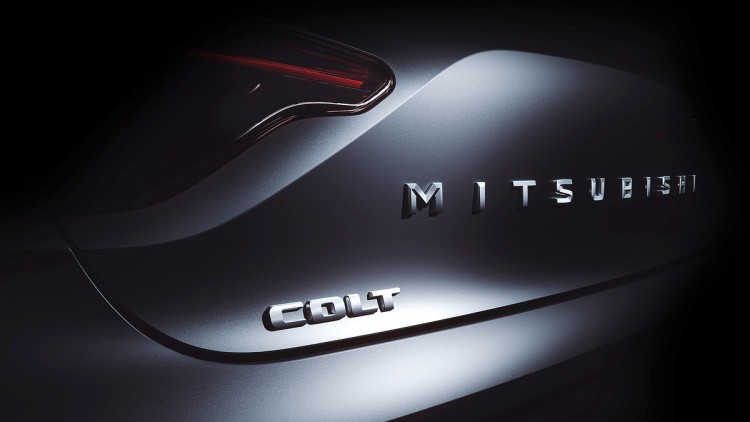 Das verdunkelte Heck des neuen Mitsubishi Colt