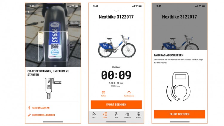 Bike-Sharing-Anbieter: Sixt integriert nextbike in seine App