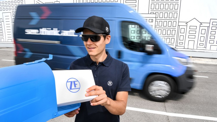 ZF Innovation Van: Lieferwagen an der Leine