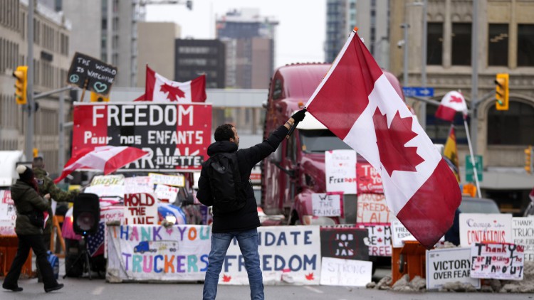 Kanada, Protest, Demo, Fahrer