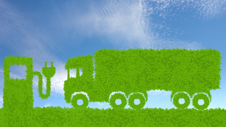 E-Lkw grün batterie elektrisch emissionsfrei Truck
